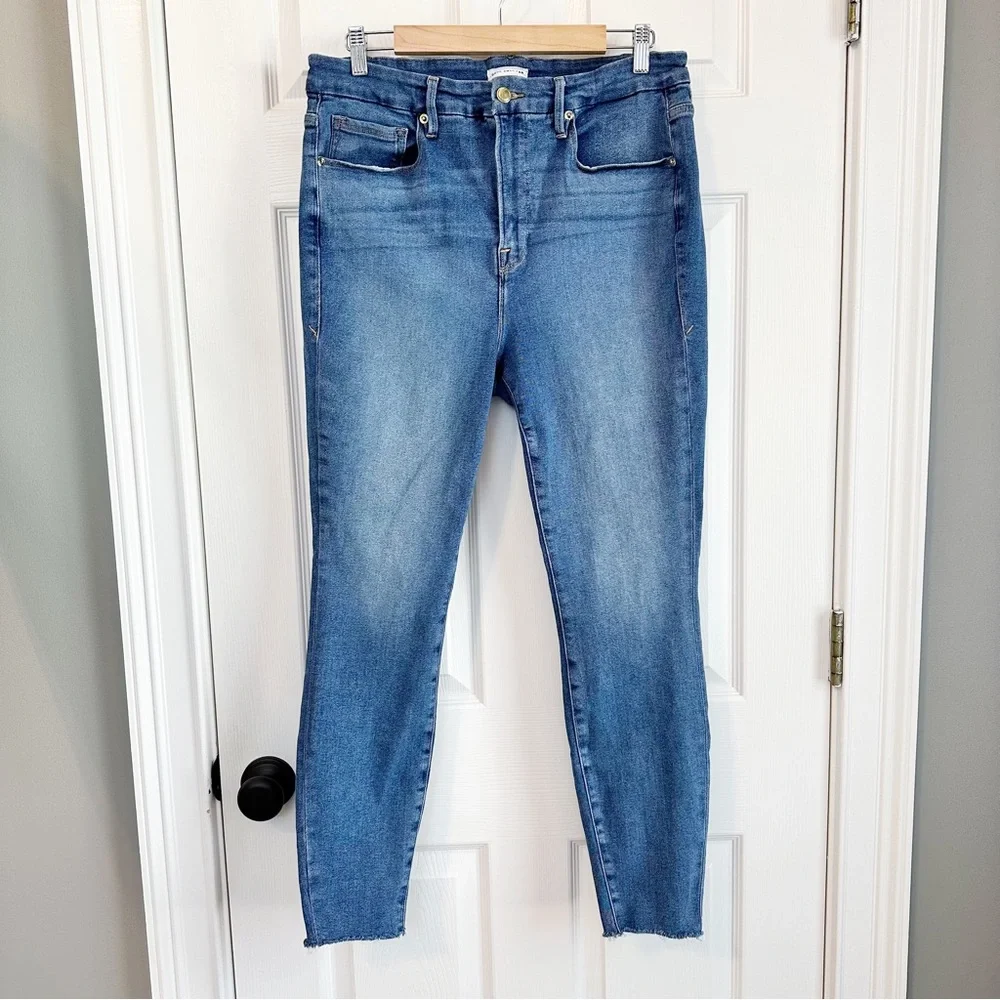 GOOD AMERICAN Good Legs High Waist Skinny Jeans Size 16 - Picture 8 of 14
